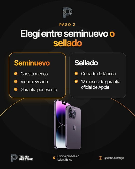 Slide: elegí entre seminuevo o sellado